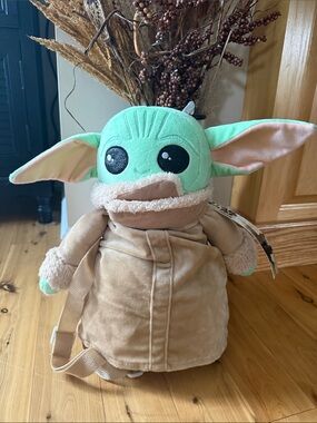 Plush Grogu Backpack in Mint Green and Tan - NWT